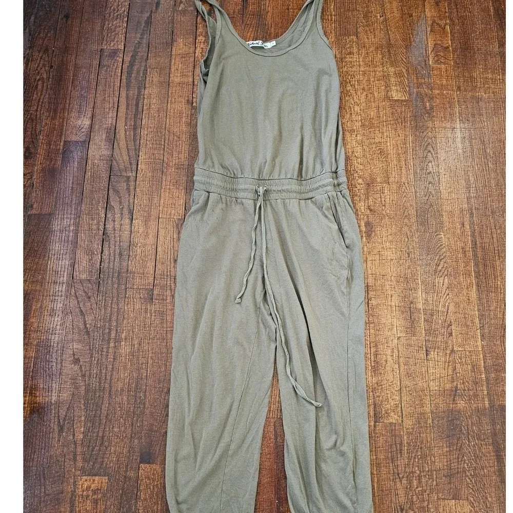 Michael Stars‎ Anthro Olive green Khaki Cotton Jumper Overall sz S